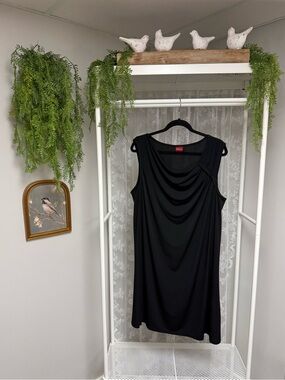 Merona Black Cowl Neck Sleeveless
Draped Minimalist Career Cocktail
Dress XXL